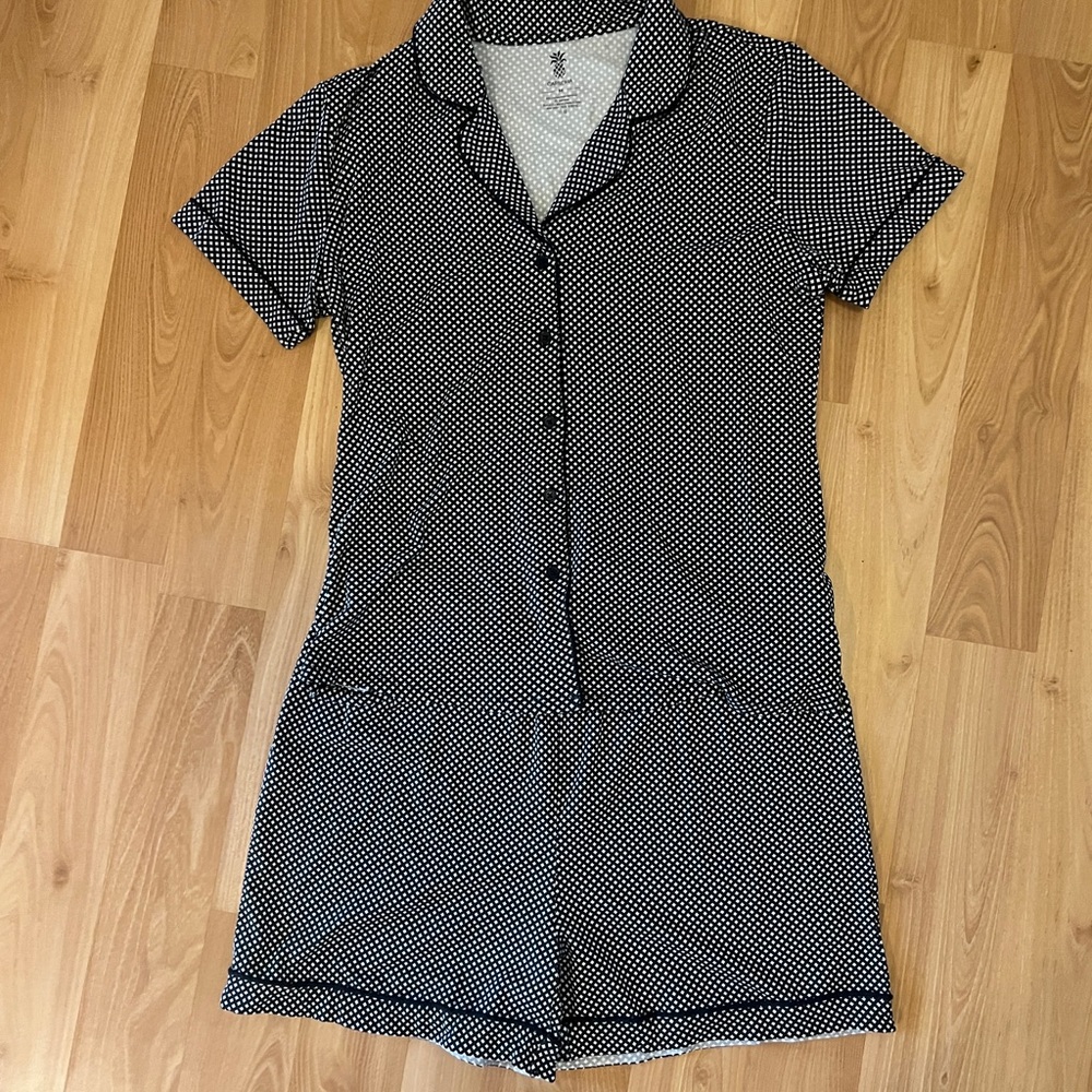 Elegant Black and White Polka Dot Pajama Set-Cariloha
